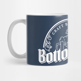 Bottoms Up (White Logo) Mug